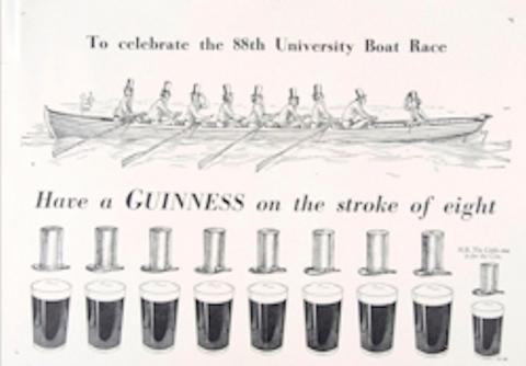 Rex Whistler's drawing for an advertisement for Guinness