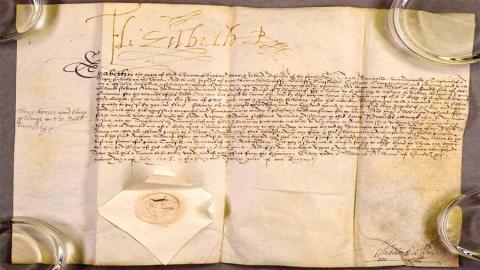 Letter signed by Elizabeth I