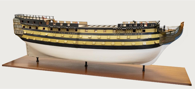 A scale model of the HMS Victory ship