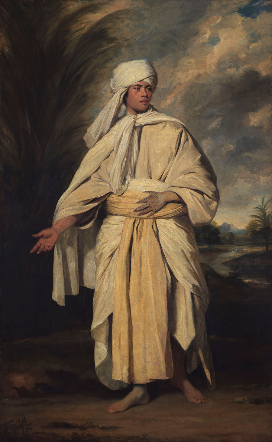 Photo of the Portrait of Mai: a person stands dressed in white robes
