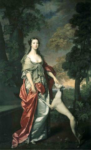 Portrait of Elizabeth Gunning, Duchess of Hamilton by the Scottish painter Gavin Hamilton