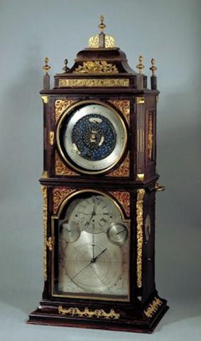 Astronomical and musical pedestal clock by Henry Jenkins