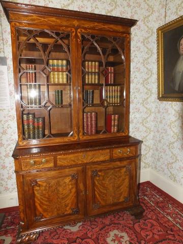 Gillow bookcase made for Mary Hutton Rawlinson
