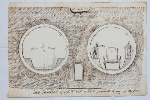 Sketch of Marc Brunel's Thames Tunnel