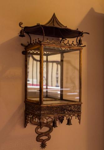 The Nostell Priory gilt metal wall lantern in the Chinese taste 