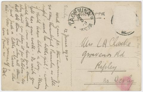 Postcard to Ada Clarke