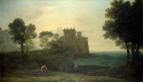 Landscape with Psyche outside the Palace of Cupid (‘The Enchanted Castle’) by Claude
