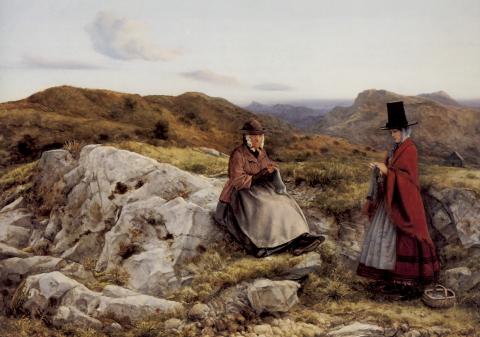 William Dyce's Welsh Landscape with Two Women Knitting