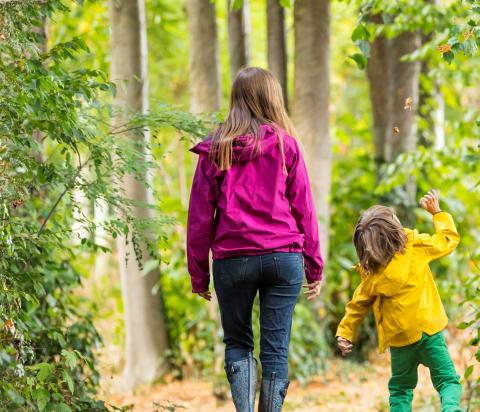 A family enjoying Hestercombe Gardens near Taunton