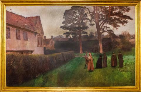 A Game of Bowls, Ightham Mote, Kent, by John Singer Sargent, 1889