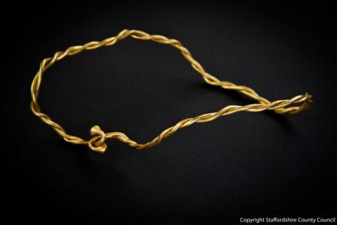 One of four Leekfrith Iron Age Torcs