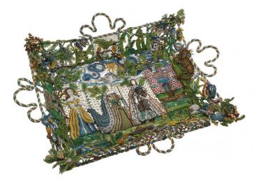 Saved for the nation: a delightful beadwork basket seduces the public